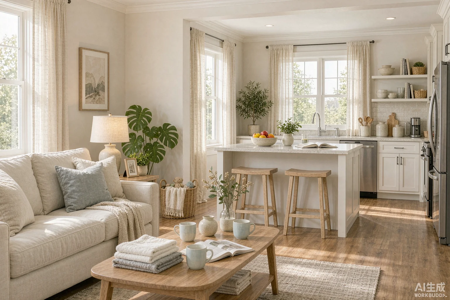 Bright modern American home styled with HavenDaily household products